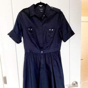 Club Monaco navy blue shirt dress